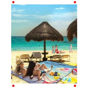 Su/Kum Geçirmez Çok Amaçlı Plaj & Piknik Örtüsü Çantalı