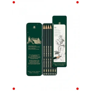 Suda Çözünür Grafit Kalem Seti 5li - Metal Kutu