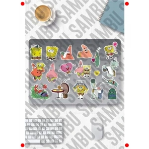 Sünger Bob Temalı Dekoratif Sticker Seti