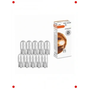 T10 Dipsiz Ampul 12V 5W, Çoklu Paket (10 Adet)