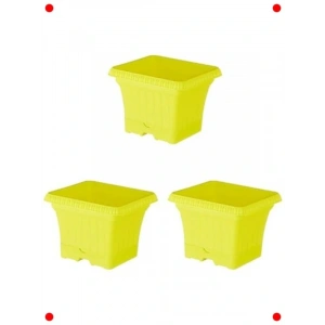 Tabaklı Balkon Saksısı 3 Adet Sarı 2.2 Litre