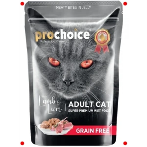 Tahılsız Kuzu & Ciğerli Jöleli Yaş Kedi Maması - 85g x 24lü