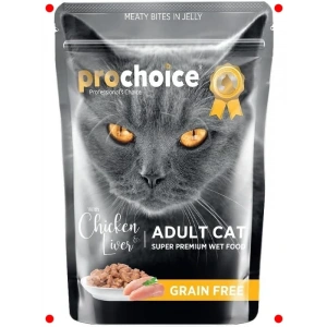 Tahılsız Tavuk & Ciğerli Yetişkin Kedi Yaş Mama (24x85g)