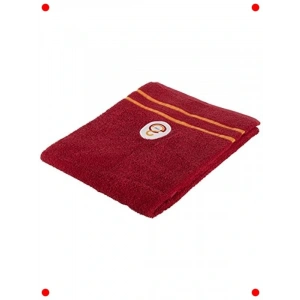 Taraftar Temalı Pamuklu Yüz Havlusu - Kırmızı 50x90 cm