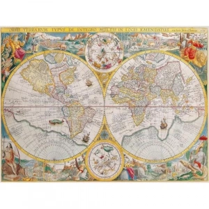 Tarihi Harita Temalı 1500 Parça Puzzle, Detaylı Görsel