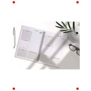 Tarihsiz A5 Spiralli Planlayıcı, 120 Günlük, Siyah