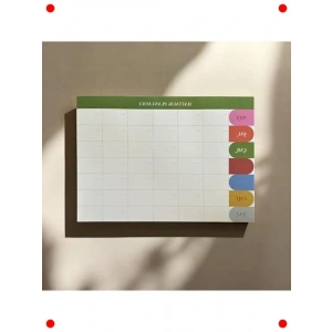 Tarihsiz Haftalık Masa Planlayıcı, A4 Boyut, 80 Yaprak