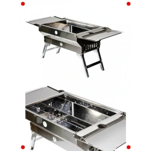 Taşınabilir Katlanır Krom Mangal, Kapaklı