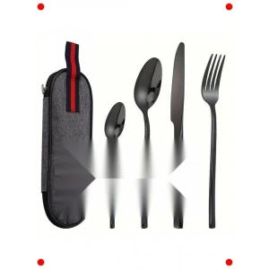 Taşınabilir Paslanmaz Çelik Çatal Bıçak Seti - Çantalı