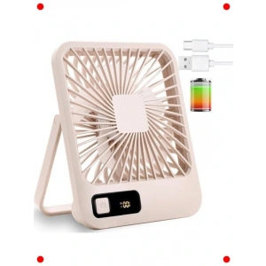 Taşınabilir USB Masa Vantilatörü, 5 Hız, LCD Ekranlı