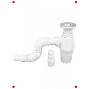 Taşlı Körüklü Lavabo Sifonu (Esnek ve Dayanıklı)