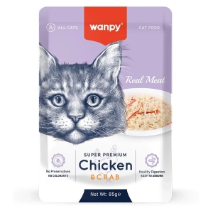 Tavuklu ve Yengeçli Yaş Kedi Maması, 12 x 85 Gr Paket