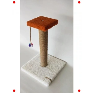 Tek Katlı Basamaklı Beyaz Kedi Tırmalama Tahtası