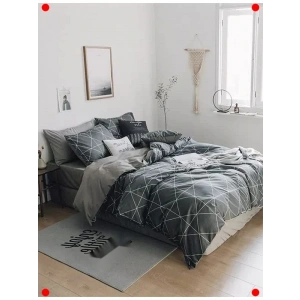 Tek Kişilik Gri Desenli Pamuk Nevresim Takımı