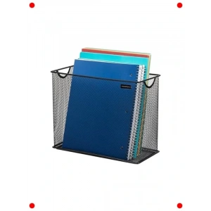 Tekerlekli Metal Dosya Sepeti - Siyah