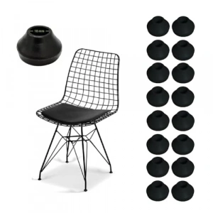 Tel Sandalye Masa Ayak Pabucu, 16 Adet, 10 mm Çapında