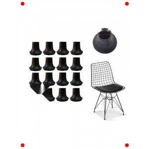 Tel Sandalye Masa Ayak Pabucu 16 Adet - 10mm Çizme Tipi