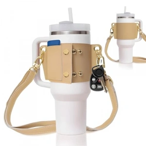 Termos Taşıma Askısı, 30oz-40oz Boyut, Ven Deri