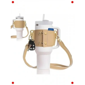 Termos Taşıma Askısı - Su Şişesi Tutucu Kılıf (Vegan Deri)