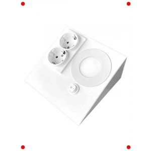 Tezgah Altı Çift Prizli  Panel Spot (Beyaz)