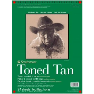 Tonlu Kahverengi Eskiz Defteri - 24 Yaprak (28x36 cm)