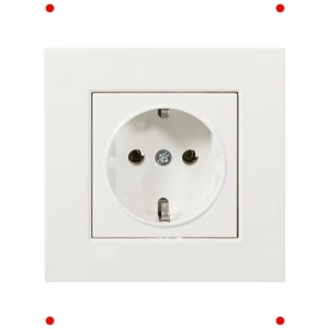 Topraklı Duvar Prizi, Beyaz