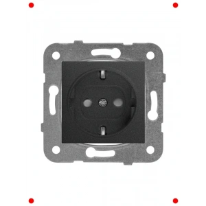 Topraklı Füme Priz Çocuk Korumalı