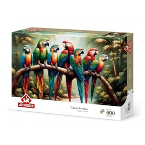 Tropikal Cennet Temalı 500 Parça Puzzle, Eğlenceli Aktivite