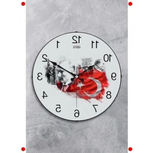 türk Tasarımlı Sessiz Duvar Saati (36 cm)