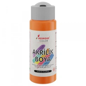 Turuncu Akrilik Boya, 60ml, Parlak ve Canlı Renk Seçeneği