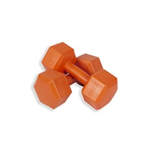 Turuncu Altıgen Dambıl Seti, 2 Adet ve Toplam 4 kg Ağırlık