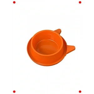 Turuncu Plastik Kedi Mama ve Su Kabı 400 ml