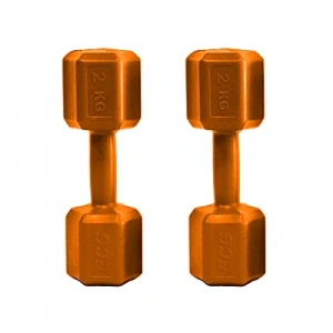 Turuncu Renkli 2 Dambıl Seti, Toplamda 4 Ağırlık ile