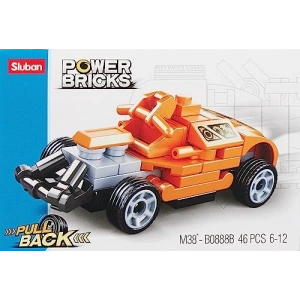 Turuncu Spor Araba Yapım Seti, 46 Parça ile Eğlence