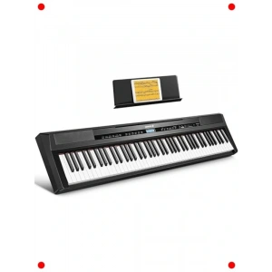 Tuş Hassasiyetli Dijital Piyano (Siyah)