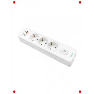 Üçlü Anahtarlı USB Hızlı Şarjlı Topraklı Priz