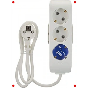 Üçlü Kablolu Priz, Çocuk Korumalı, 1 Metre