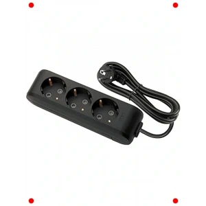 Üçlü Priz - Çocuk Korumalı, Topraklı, 3 Metre Kablolu