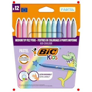 Ultra Yıkanabilir Pastel Keçeli Kalem Seti - 12 Renk