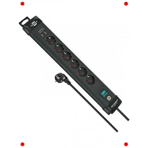 USB Şarjlı 6lı Priz, 3 metre Kablo