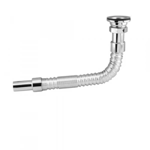 Uzun Plastik Körüklü Lavabo Sifonu, 33-80 cm Uzayabilir