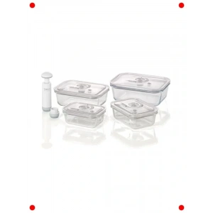 VacuBoxx E-Set Vakum Saklama Kabı (4 Adet) ve Pompa