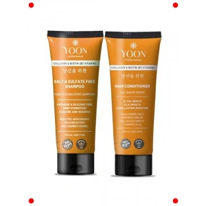 Vegan Tuzsuz Şampuan & Saç Kremi Seti - Kolajen Biotin