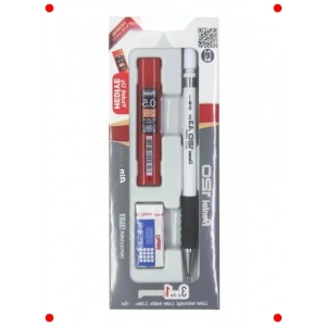 Versatil Kalem & Silgi Okul Seti, 3lü Takım, Beyaz