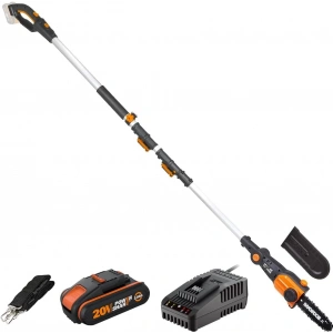 WG349E 20Volt 2.0Ah Li-ion Tek Akülü 20CM Profesyonel Teleskobik Sapli Açi Ayarli