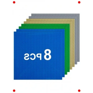 Yapı Taban Plakası Seti – 8li Paket (Gri/Yeşil/Kum/Mavi)