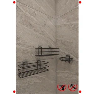 Yapışkanlı Banyo Düzenleyici Raf Seti 2 Adet