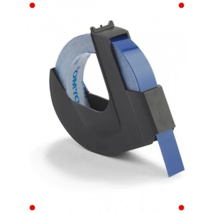 Yapışkanlı Kabartma Şerit Mavi/Beyaz 9mm x 3m