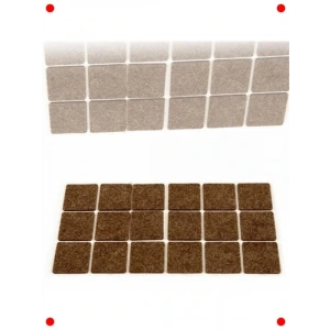 Yapışkanlı Keçe Ped Seti, 35x35mm, 18 Adet