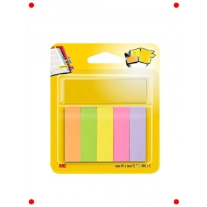 Yapışkanlı Not Sayfa İşaretleri, 5 Renk, 100 Yaprak